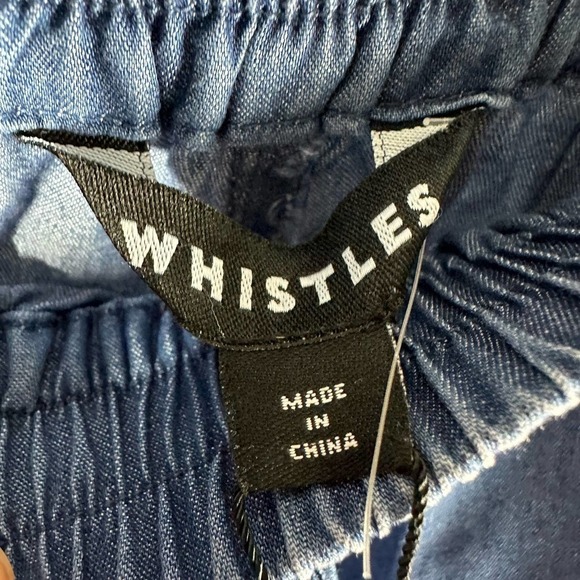 Whistles Lucy Chambray Barrel Trouser Blue - Picture 5 of 12